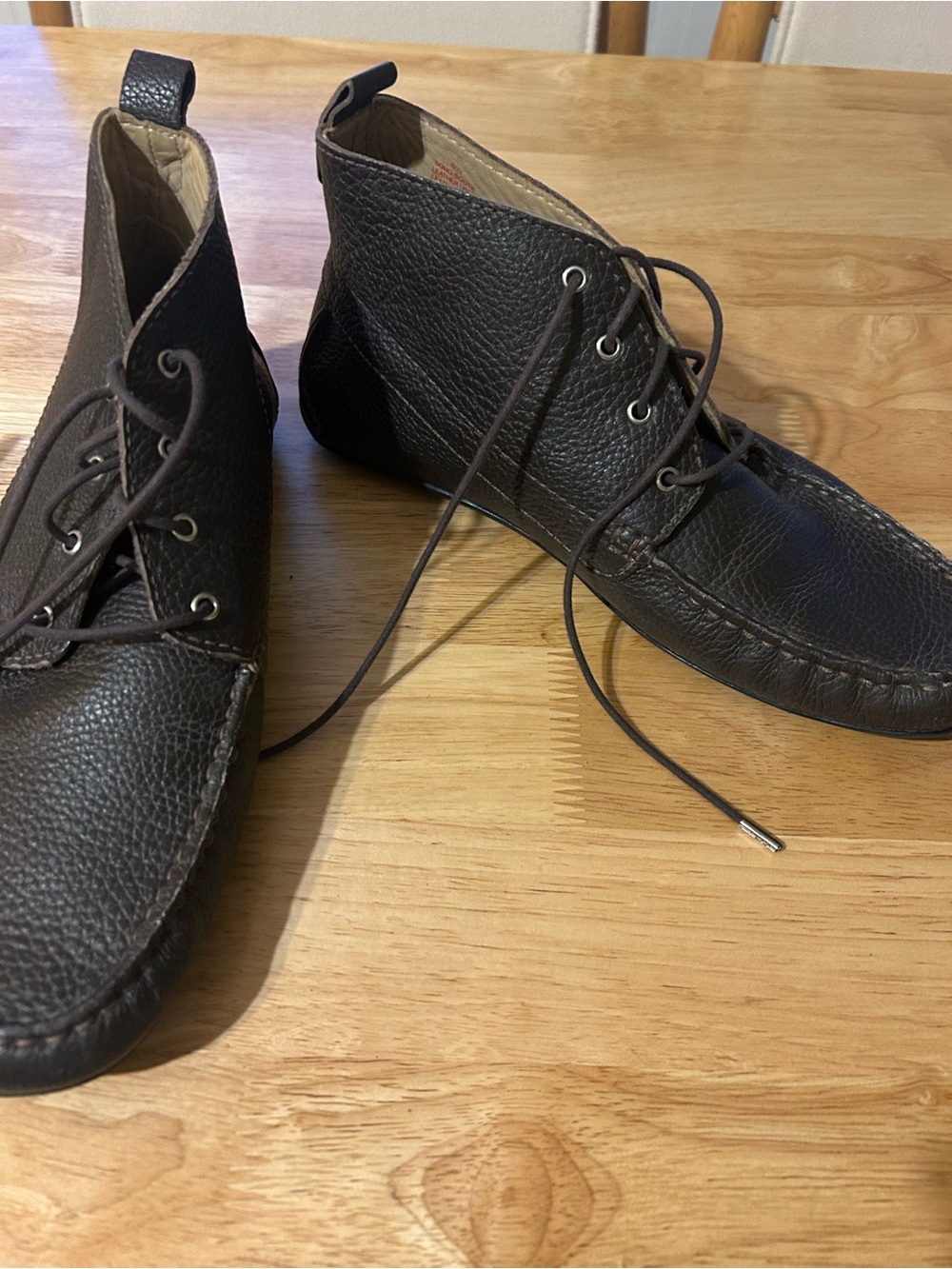 Authentic Leather Moccasins made in Brazil 8.5 Marc Joseph Soho boot *altered